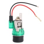 Car lighter / cigarette socket, for 12V, lighter included, green color